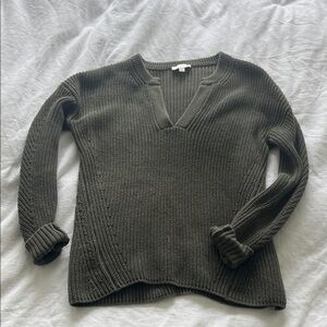 Lucky Brand Dark Green V-Neck Sweater